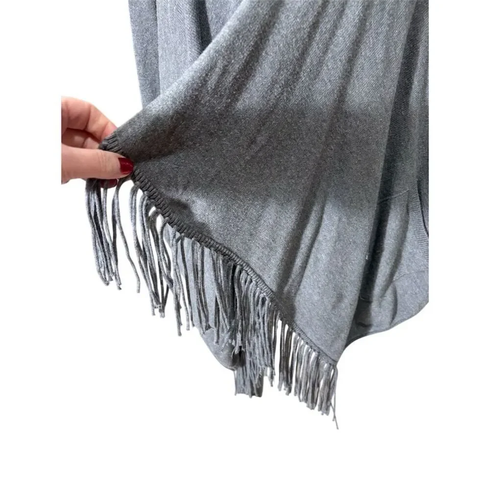 Banana Republic Women's XL Gray Fringe Open Front Cardigan Sweater - Picture 3 of 9